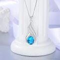 wholesale Sterling Silver Gemstone Birthstone Infinity Pendant Necklace-0-2