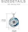 wholesale TOUPOP Sun And Moon Necklace Sterling Silver Friendship Necklaces I Love You Necklace 100 Languages -0-5