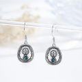 wholesale 925 Sterling Silver Turquoise Concho Style Western Drop Earrings for Women-0-1