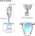 wholesale 925 Sterling Silver Moonstone Turtle Huggie Hoop Earrings Oceanic Sea Life Jewellery Gift for Her-0-4