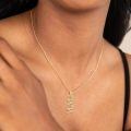wholesale 925 Sterling Silver Mama Letters Pendant Necklace With Cubic Zirconia-0-4