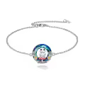 TOUPOP Sterling Silver Crystal Frog Bracelet Women's Birthday Christmas Jewelry Gift-0-0