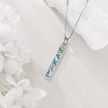 wholesale 925 Sterling Silver Rectangular Pendant with Abalone Shell Inlay and Animal Motifs Necklaces-0-3