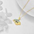 wholesale Gold Evil Eye 925 Sterling Silver Stone Pendant Necklace for Women s-0-2