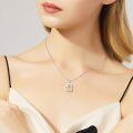 wholesale 925 Sterling Silver Gymnast Heart Pendant Necklace She Believed She Could So She Did-0-3