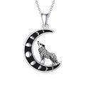 TOUPOP Sterling Silver & Stone Sea Turtle Wolf Butterfly Alpaca Animal Necklace-0-0