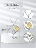 wholesale 925 Sterling Silver You Are My Sunshine Heart Pendant Necklace for Women-0-2