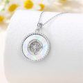 wholesale 925 Sterling Silver Malachite Round Compass Pendant Necklace for Women's Graduation Gifts-0-7