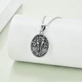 wholesale 925 Sterling Silver Tree of Life Photo Frame Pendant Necklace for Women Wife Girlfriend Gift-0-2