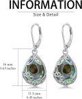 wholesale Teardrop Earrings For Women Celtic Filigree Drop Earrings Sterling Silver Leverback Jewelry Christmas Gifts For Women Mom -0-4