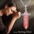 wholesale 925 Sterling Silver Red Agate Cross Faith Pendant Christian  for Women Girls-0-4