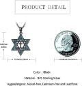 wholesale 925 Sterling Silver Cross & Turquoise Star of David Pendant Necklace Judaica Gift for Her-0-3