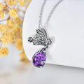 wholesale Sterling Silver Natural Created Gemstone Dragonfly Necklace Pendant-0-7