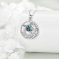 wholesale 925 Sterling Silver Abalone Shell Sea Turtle Pendant Necklace for Women-0-3