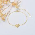 wholesale 14k Mom Heart Charm Bracelet With Adjustable Chain And Tag-0-5