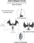 wholesale 925 Sterling Silver Gothic Bat Heart Pendant Necklace Halloween s for Women and Men-0-5