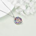 wholesale 925 Sterling Silver Swarovski Crystal Mother Daughter Pendant Necklace Gift for Mom-0-3