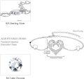 wholesale 925 Sterling Silver Heart-Shaped Double Horse Charm Adjustable Bracelet for Women-0-4