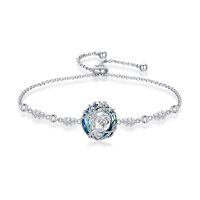 wholesale 925 Sterling Silver Austrian Crystal Tree of Life Birthstone Bracelet for Women-04-Apri-Synthetic Diamond