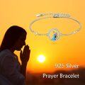 wholesale 925 Sterling Silver Praying Hands with Mustard Seed and Crosses Charm Bracelet - Christian Faith  for Mom-0-1
