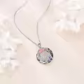 TOUPOP Sterling Silver Crystal Rose Flower Sisters Necklace-0-3