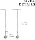 wholesale 925 Sterling Silver CZ Teardrop Chain Threader Drop Dangle Earrings for Women Girls-0-1