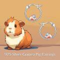 wholesale 925 Sterling Silver Hypoallergenic Guinea Pig Animal Design Huggie Hoop Earrings for Sensitive Ears-0-2