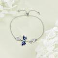 wholesale 925 Sterling Silver Blue Dragonfly Adjustable Bracelet for Women Girls - Cute Charm-0-3