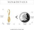 wholesale 14k Solid Gold Filigree Drop Earrings for Women Leverback Fine Jewelry Birthday Gifts for Her-0-3