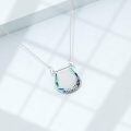 wholesale 925 Sterling Silver Lyre Necklace Wholesale With Mother Of Pearl-0-1