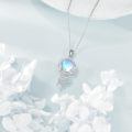 wholesale 925 Sterling Silver Phoenix Pendant Necklace With Moonstone And Cz-0-4