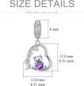 wholesale 925 Sterling Silver 12 Month Birthstone Teddy Bear Charms Bracelet Jewelry Gifts-0-2