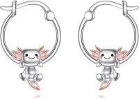 wholesale 925 Sterling Silver Angel Charm Hoops for Women Girls  Set of 3 Pairs-Axolot Hoop Earrings