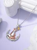 wholesale TOUPOP Fox Necklace For Women 925 Sterling Silver Animal Pendant Necklace Anniversary Birthday Jewelry Gifts For Wife Mother Friend -0-2