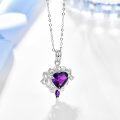 wholesale 925 Sterling Silver Amethyst Birthstone Necklace for Women-0-1