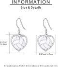 wholesale 925 Sterling Silver Heart-Shaped Volleyball Drop Earrings Sporty Gift for Her-0-3