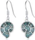 wholesale 925 Sterling Silver Turquoise Turtle Shape Stone Drop Earring Beach Jewellery-0-0