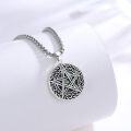 wholesale 925 Sterling Silver Abalone Shell Pentacle Pendant with Celtic Knot Design for Women and Men - Pagan Jewelry-0-4