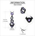 wholesale 925 Sterling Silver Purple Crystal Infinity Flower Pendant Necklace for Women Valentines Day Gifts-0-3