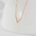 wholesale 18k Gold V Shape Lab Diamond Pendant Necklace Wholesale With Chain-0-2