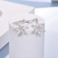 wholesale Sterling Silver Snowflake Dangle Drop Earrings for Women Christmas Jewelry Gifts-0-4