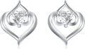 wholesale TOUPOP Sterling Silver Infinity Heart Stud Earrings For Women Her Jewelry Valentines Day Birthday -0-0