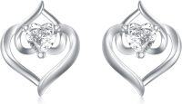 wholesale TOUPOP Sterling Silver Infinity Heart Stud Earrings For Women Her Jewelry Valentines Day Birthday -undefined