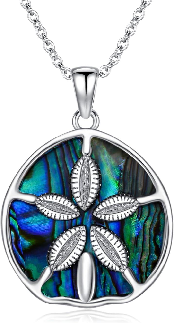 Sterling Silver Shark Necklace with Manta Ray Pendant Ocean Jewelry Gift-0-0