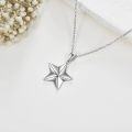 wholesale 925 Sterling Silver Star Pendant Necklaces for Women Girls Lucky Charm s 45cm Chain Length-0-1