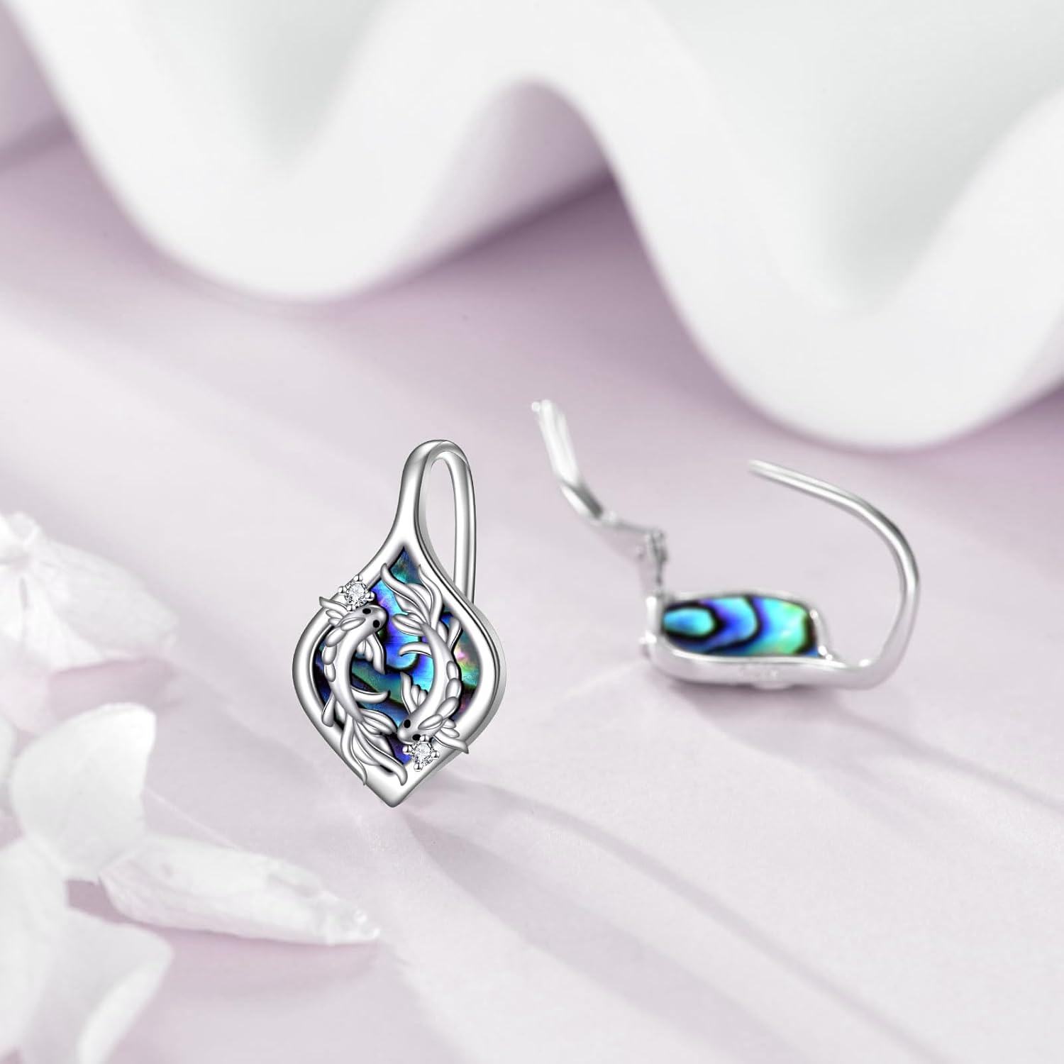 wholesale 925 Sterling Silver Dangle Earring with Deer and Shell Design-0-4