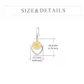 wholesale 925 Sterling Silver Gold Plated Heart-Shaped Sunflower Dangle Drop Earrings Wholesale for Women-0-4