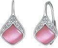 wholesale Sterling Silver Moonstone Teardrop Leverback Earrings for Sensitive Ears-0-21