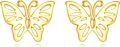wholesale 14K Gold Butterfly Stud Earrings Minimalist Animal s for Her-0-0