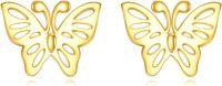 wholesale 14K Gold Butterfly Stud Earrings Minimalist Animal s for Her-03-Butterfly Stud